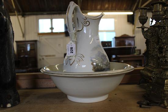 Prattware jug & basin